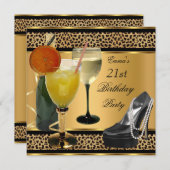 21e verjaardag van de Drink van de Leopard-partij Kaart (Voorkant / Achterkant)