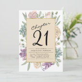 21e verjaardag van de Floral-verrassingspartij Kaart (Staand voorkant)