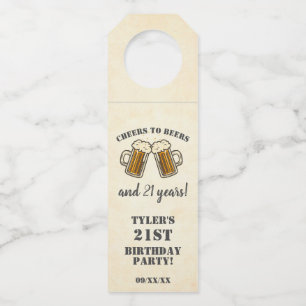21e verjaardag van de geelroer voor bier flessenhanger