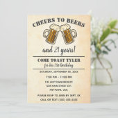 21e verjaardag van de gele kaas op bier kaart (Staand voorkant)