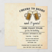 21e verjaardag van de gele kaas op bier kaart (Voorkant / Achterkant)