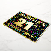 21e verjaardag van de gevechtsdag - vun, kleurrijk folie uitnodiging (Gedraaid)