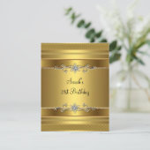 21e verjaardag van de gouddiamantjuweel kaart (Staand voorkant)