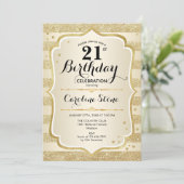 21e verjaardag van de goudprijs kaart (Staand voorkant)