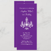 21e verjaardag van de handelier voor het paars kaart (Voorkant / Achterkant)