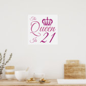 21e verjaardag van de koningin van Birthday Poster (Keuken)