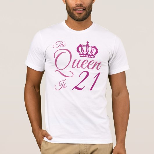 21e verjaardag van de koningin van Birthday T-shirt (Voorkant)