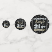 21e verjaardag van de partij voegt Jouw naam toe Confetti (Voorkanten)