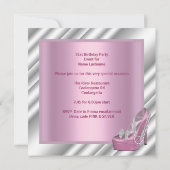 21e verjaardag van de Roze Martini Hoge Hiel Shoes Kaart (Achterkant)