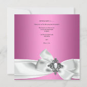 21e verjaardag van de roze witte zilveren ballonne kaart (Achterkant)