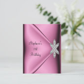 21e verjaardag van de roze zijde van de diamanten  kaart (Staand voorkant)