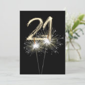 21e verjaardag van de Sparklers Kaart (Staand voorkant)