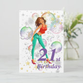 21e verjaardag van de Stars van de Stars van de St Kaart (Staand voorkant)