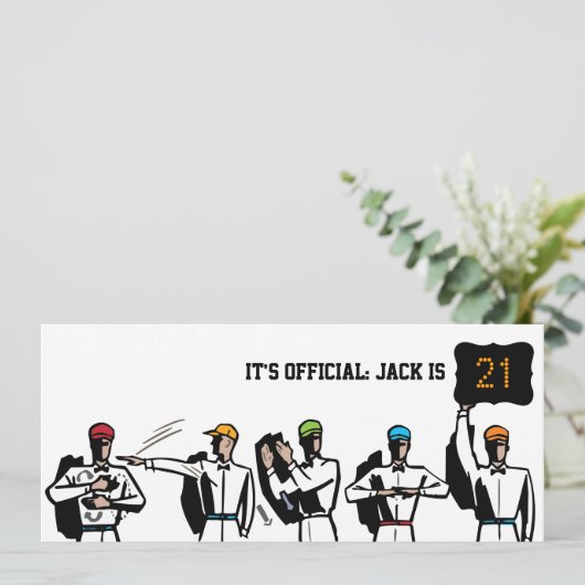 21e verjaardag van de uitnodiging van een partij b (Staand voorkant)