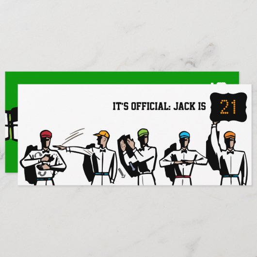 21e verjaardag van de uitnodiging van een partij b (Voorkant / Achterkant)