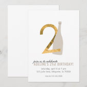 21e verjaardag van de uitnodigingen tot het indien (Voorkant / Achterkant)