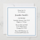 21e verjaardag van de Uitnodigingen van de Partij  (Achterkant)