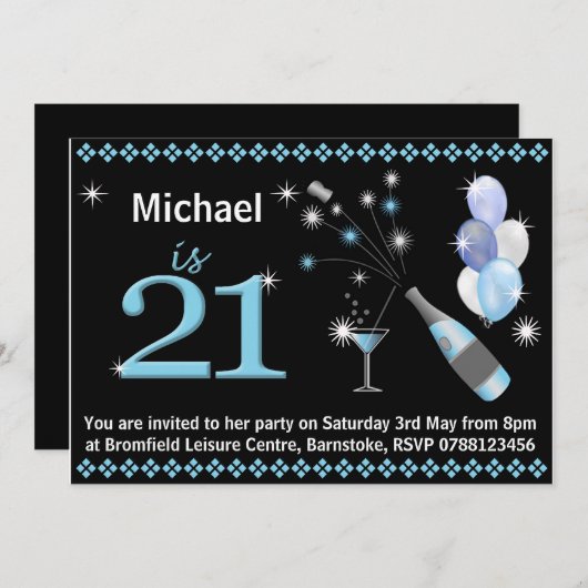 21e verjaardag van de Uitnodigingen van de Partij (Voorkant / Achterkant)