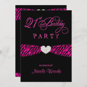 21e verjaardag van de uitnodigingen van de Partij (Voorkant / Achterkant)