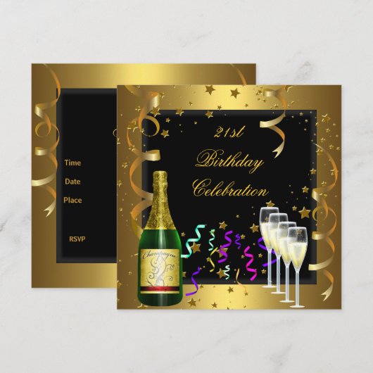 21e verjaardag van de viering van de gouden zwarte kaart (Voorkant / Achterkant)