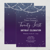 21e verjaardag van de viering van Ombre Diamond Kaart (Voorkant / Achterkant)