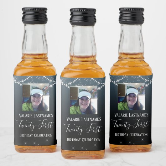 21e verjaardag van de viering van Ombre Diamond Likeurfles Etiket (Flessen)