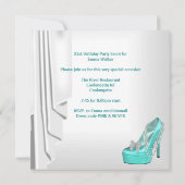 21e verjaardag van de Witte Blauwgroen Martini Pea Kaart (Achterkant)