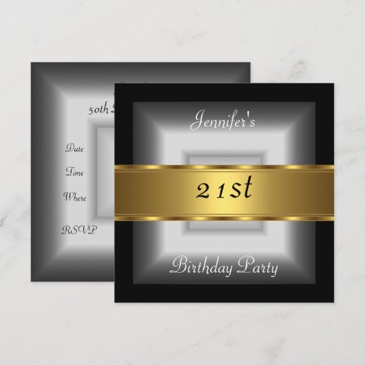 21e verjaardag van de zilveren goudprijs kaart (Voorkant / Achterkant)