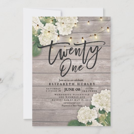 21e verjaardag van de zondebok van de bloem kaart (Voorkant)