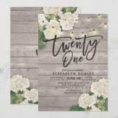 21e verjaardag van de zondebok van de bloem kaart (Voorkant / Achterkant)