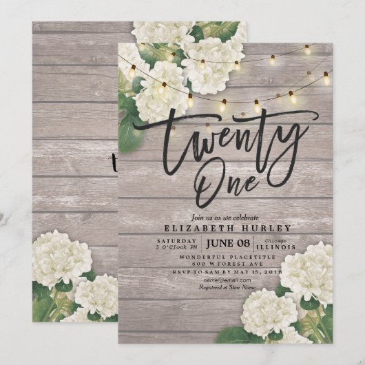 21e verjaardag van de zondebok van de bloem kaart (Voorkant / Achterkant)