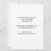 21e verjaardag van de zwarte Chevron Grunge Invite Kaart (Achterkant)