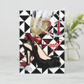 21e verjaardag van feestdagen - Vrouwen, B/W-spier Kaart (Staand voorkant)