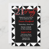 21e verjaardag van feestdagen - Vrouwen, B/W-spier Kaart (Achterkant)