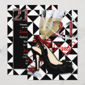 21e verjaardag van feestdagen - Vrouwen, B/W-spier Kaart (Voorkant / Achterkant)