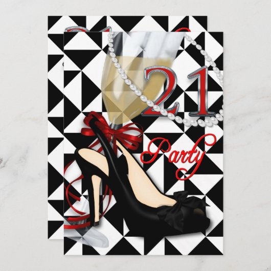 21e verjaardag van feestdagen - Vrouwen, B/W-spier Kaart (Voorkant / Achterkant)