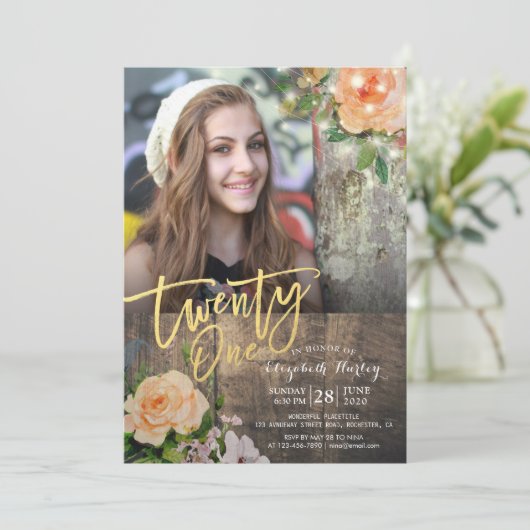 21e verjaardag van het Koord van het Hout van het  Kaart (Staand voorkant)