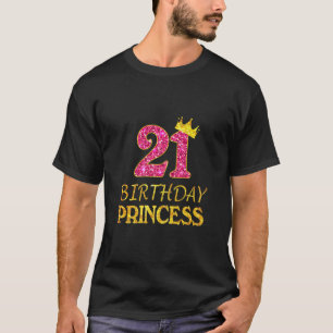 21e verjaardag van het T-shirt van prinses Meisje 