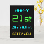21e verjaardag van het thema Fun Digital Computing Kaart (Gele Bloem)