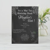 21e verjaardag van het zwarte en witte karton Mai  Kaart (Staand voorkant)