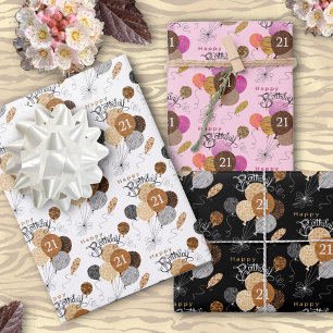 21e verjaardag van Leopard Tiger Animal Print ball Inpakpapier Vel