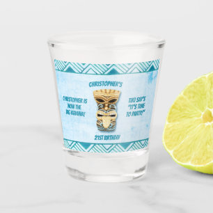 21e verjaardag van Tiki Big Kahuna Hawaiian Shot Glas