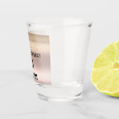 21e verjaardag van Trendy Roos Pink Gold Metallic  Shot Glas (Rechts)