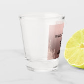 21e verjaardag van Trendy Roos Pink Gold Metallic  Shot Glas (Links)