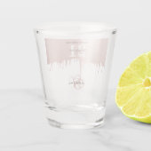 21e verjaardag van Trendy Roos Pink Gold Metallic  Shot Glas (Achterkant)