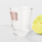 21e verjaardag van Trendy Roos Pink Gold Metallic  Shot Glas (Rechts)