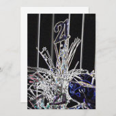 21e verjaardag van uitnodigingen (Voorkant / Achterkant)