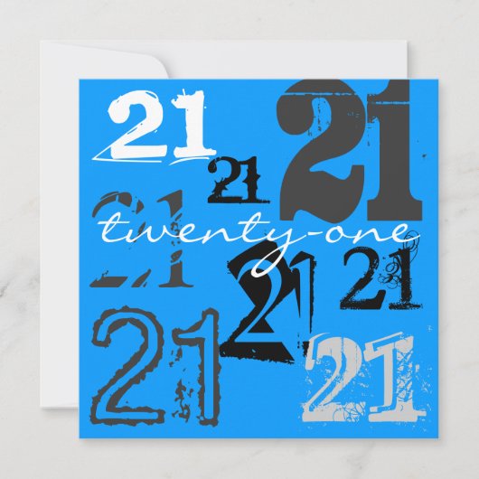 21e verjaardag van uitnodigingen (Voorkant)