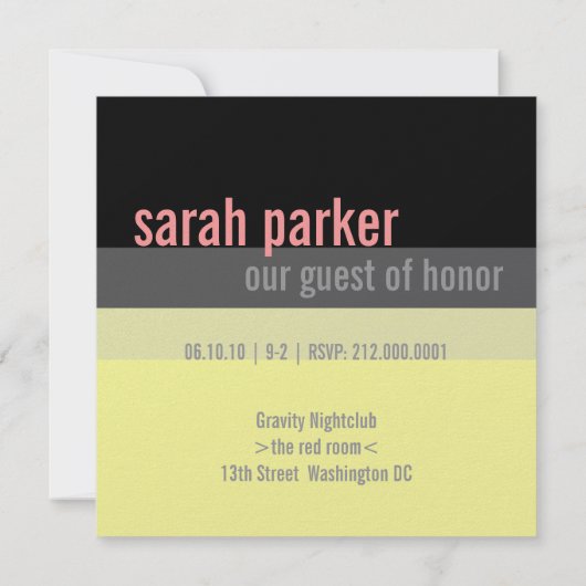 21e verjaardag van uitnodigingen (Achterkant)