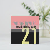 21e verjaardag van uitnodigingen (Staand voorkant)